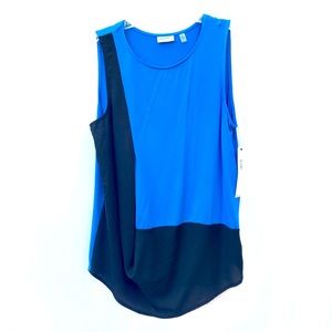 NWT M DKNYC DKNY Women’s Sleeveless Formal Shirt Blouse Formal